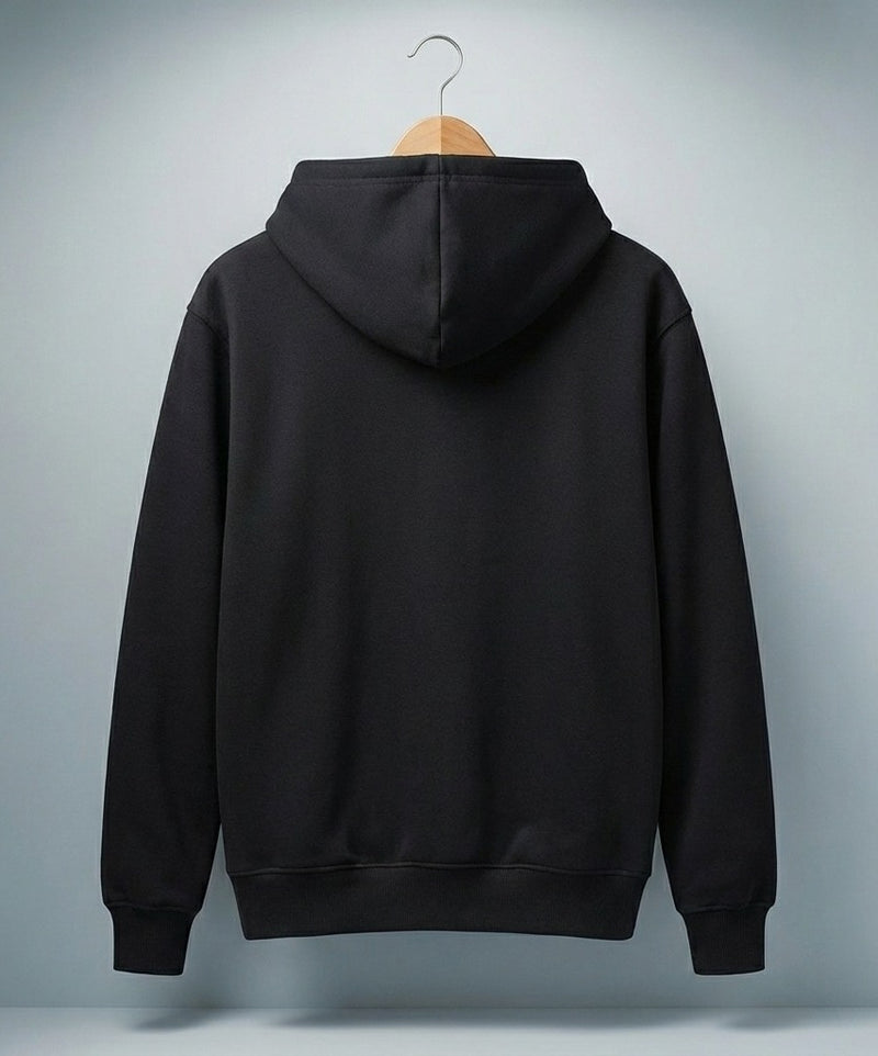 Black Oversized Zipper Hoodie | 350 GSM