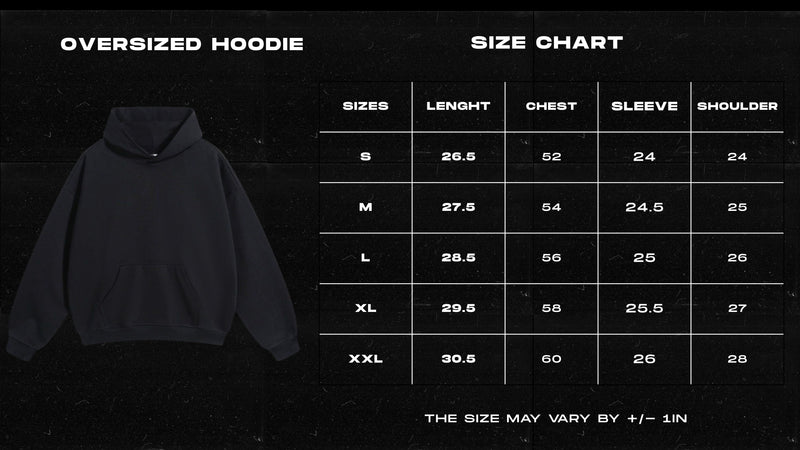 Black Oversized Hoodie | 350 GSM