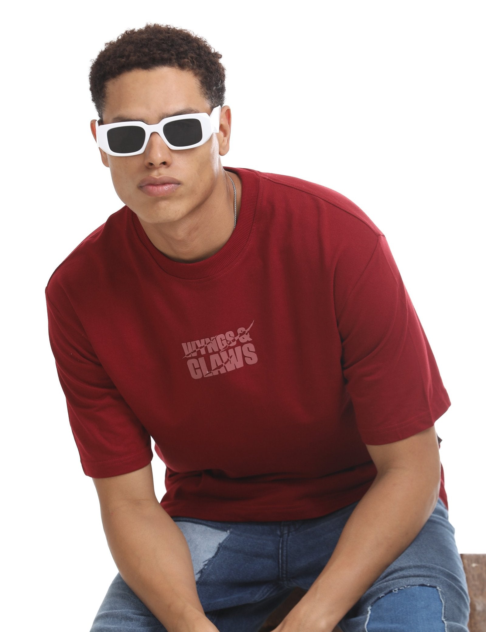 Maroon Oversized Tshirt Unisex