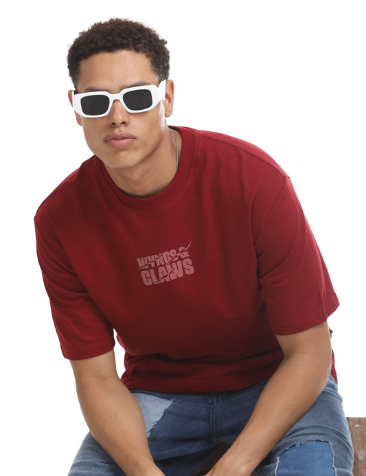 Maroon Oversized Tshirt Unisex