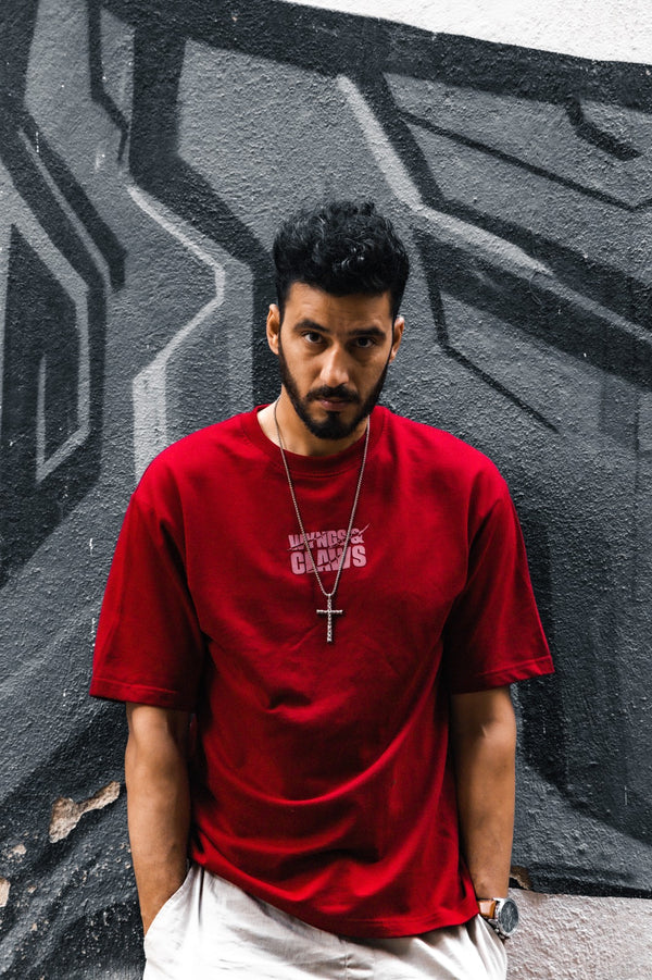 Classics Oversized Maroon Tee [Unisex]