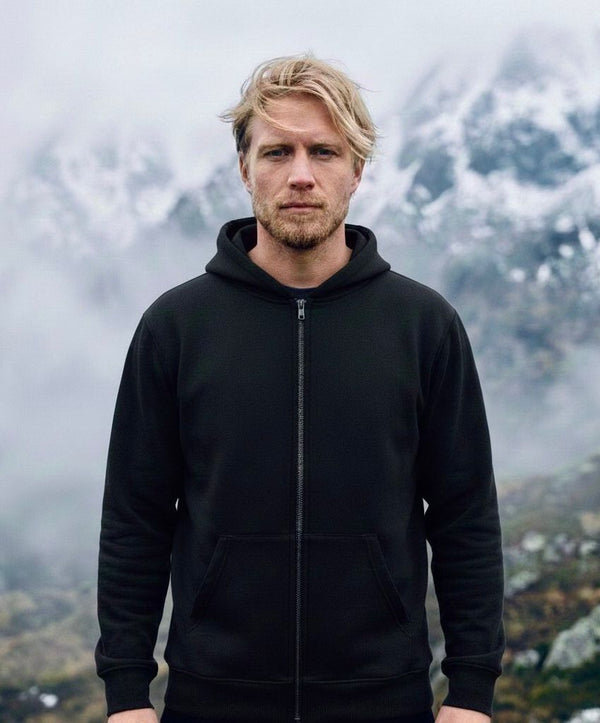 Black Oversized Zipper Hoodie | 350 GSM