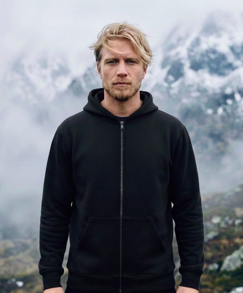 Black Oversized Zipper Hoodie | 350 GSM